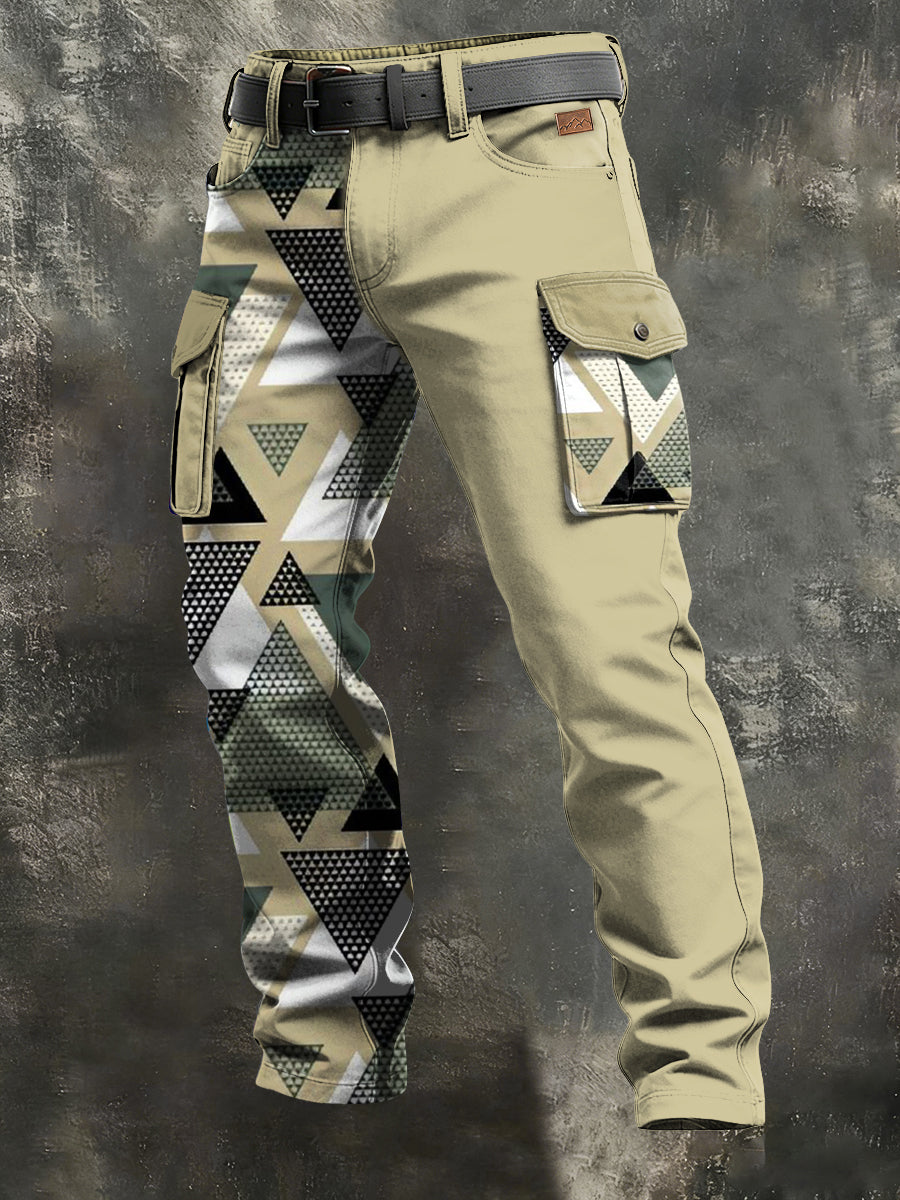 Herren-Retro-Urlaub Business-Kunstdruck Freizeit-Hose