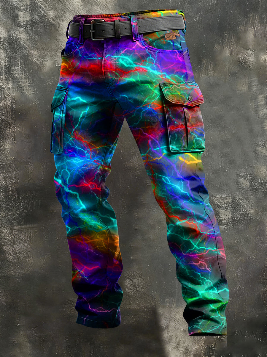 Herren-Retro-Urlaub Business-Kunstdruck Freizeit-Hose