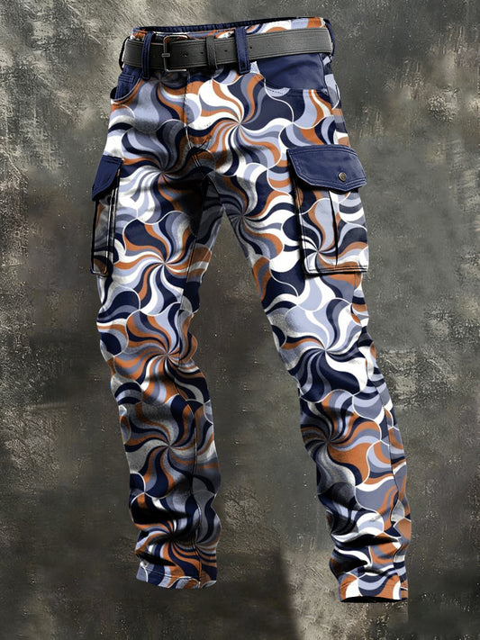 Herren-Retro-Urlaub Business-Kunstdruck Freizeit-Hose