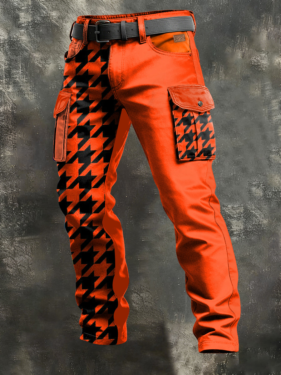 Herren-Retro-Urlaub Business-Kunstdruck Freizeit-Hose