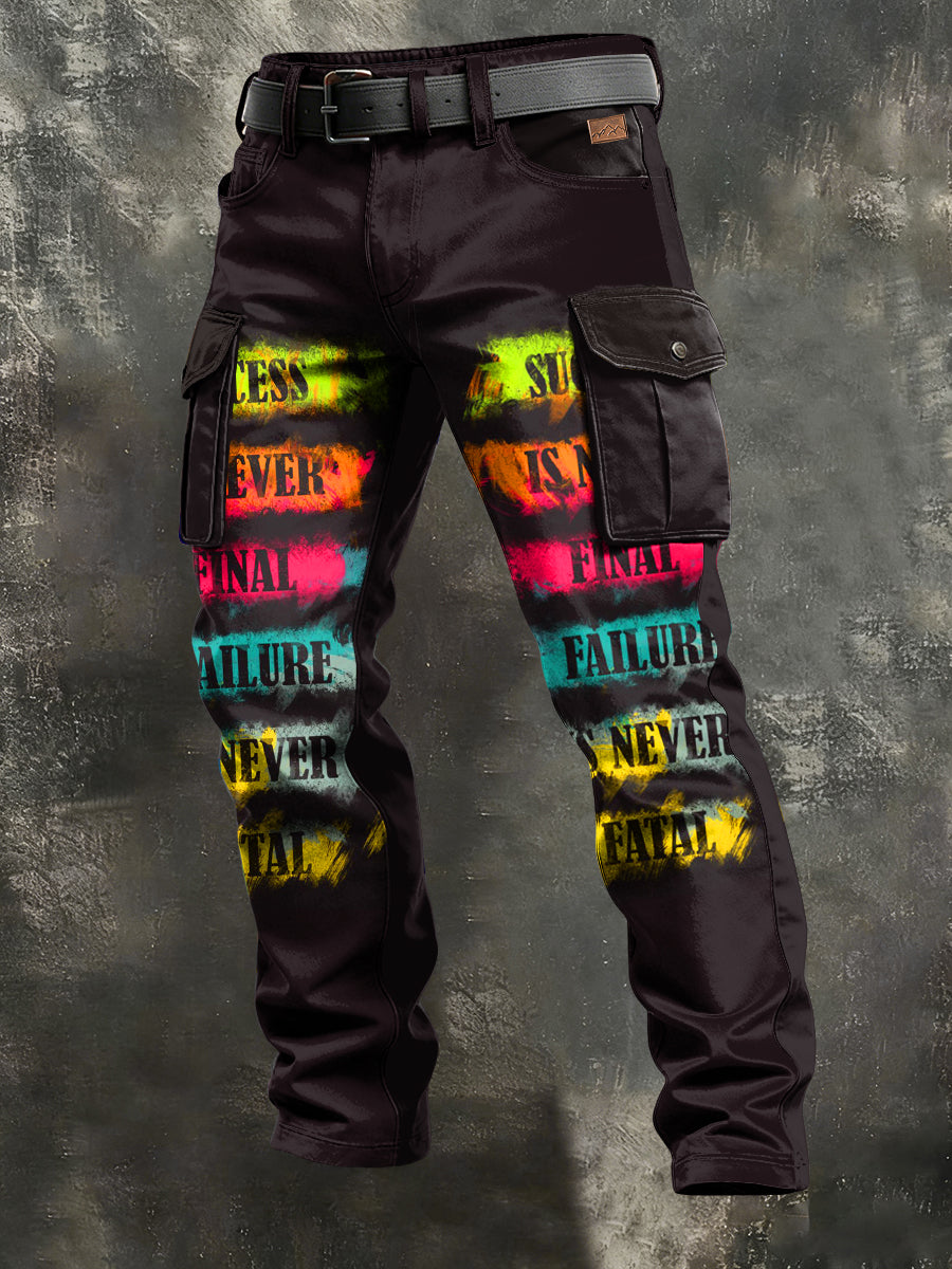 Herren-Retro-Urlaub Business-Kunstdruck Freizeit-Hose