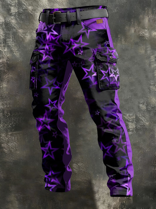 Herren-Retro-Urlaub Business-Kunstdruck Freizeit-Hose