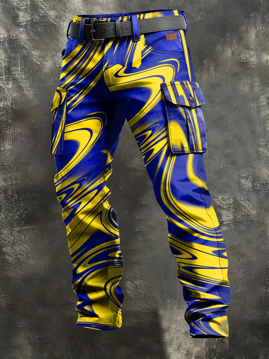 Herren-Retro-Urlaub Business-Kunstdruck Freizeit-Hose
