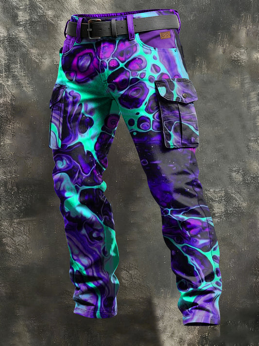 Herren-Retro-Urlaub Business-Kunstdruck Freizeit-Hose
