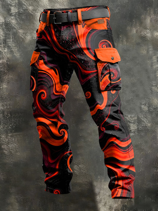 Herren-Retro-Urlaub Business-Kunstdruck Freizeit-Hose