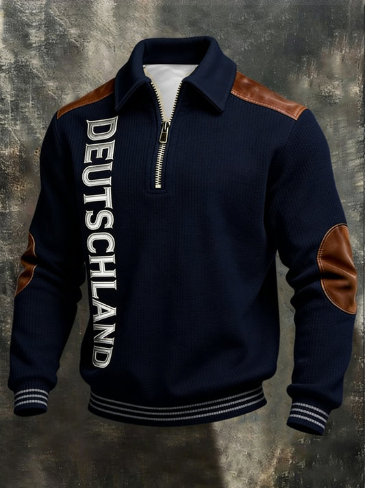 Herren-Sweatshirt "DEUTSCHLAND" mit drei Reiß verschluss