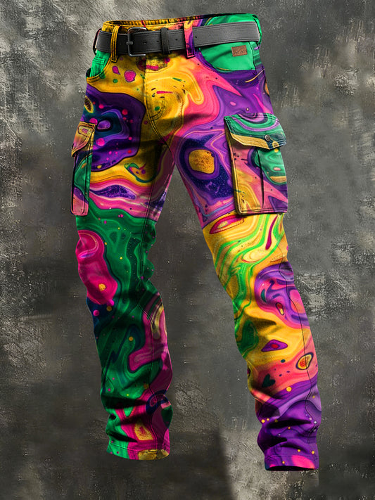 Herren-Retro-Urlaub Business-Kunstdruck Freizeit-Hose