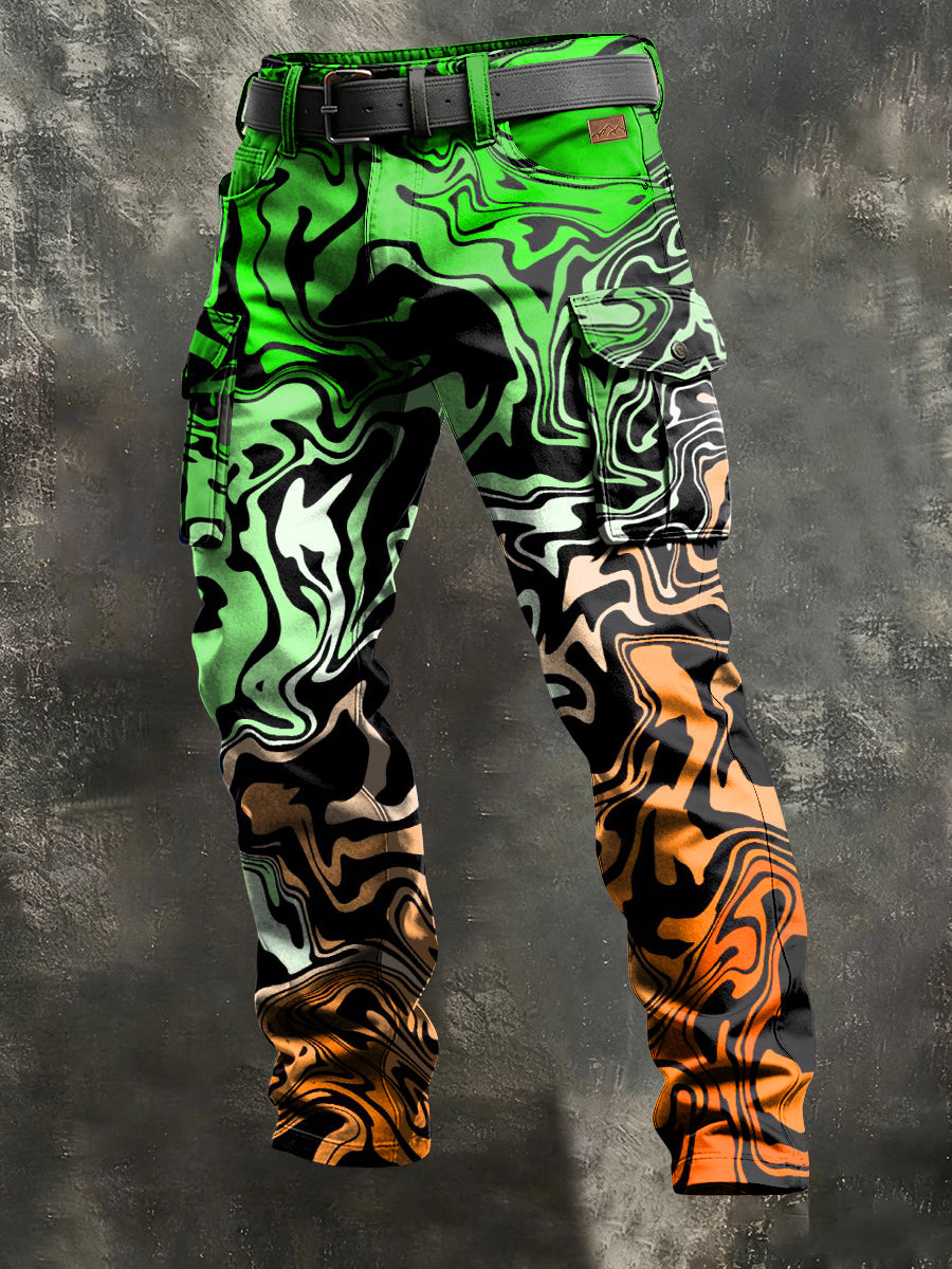Herren-Retro-Urlaub Business-Kunstdruck Freizeit-Hose