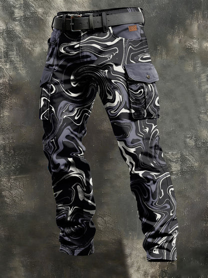 Herren-Retro-Urlaub Business-Kunstdruck Freizeit-Hose