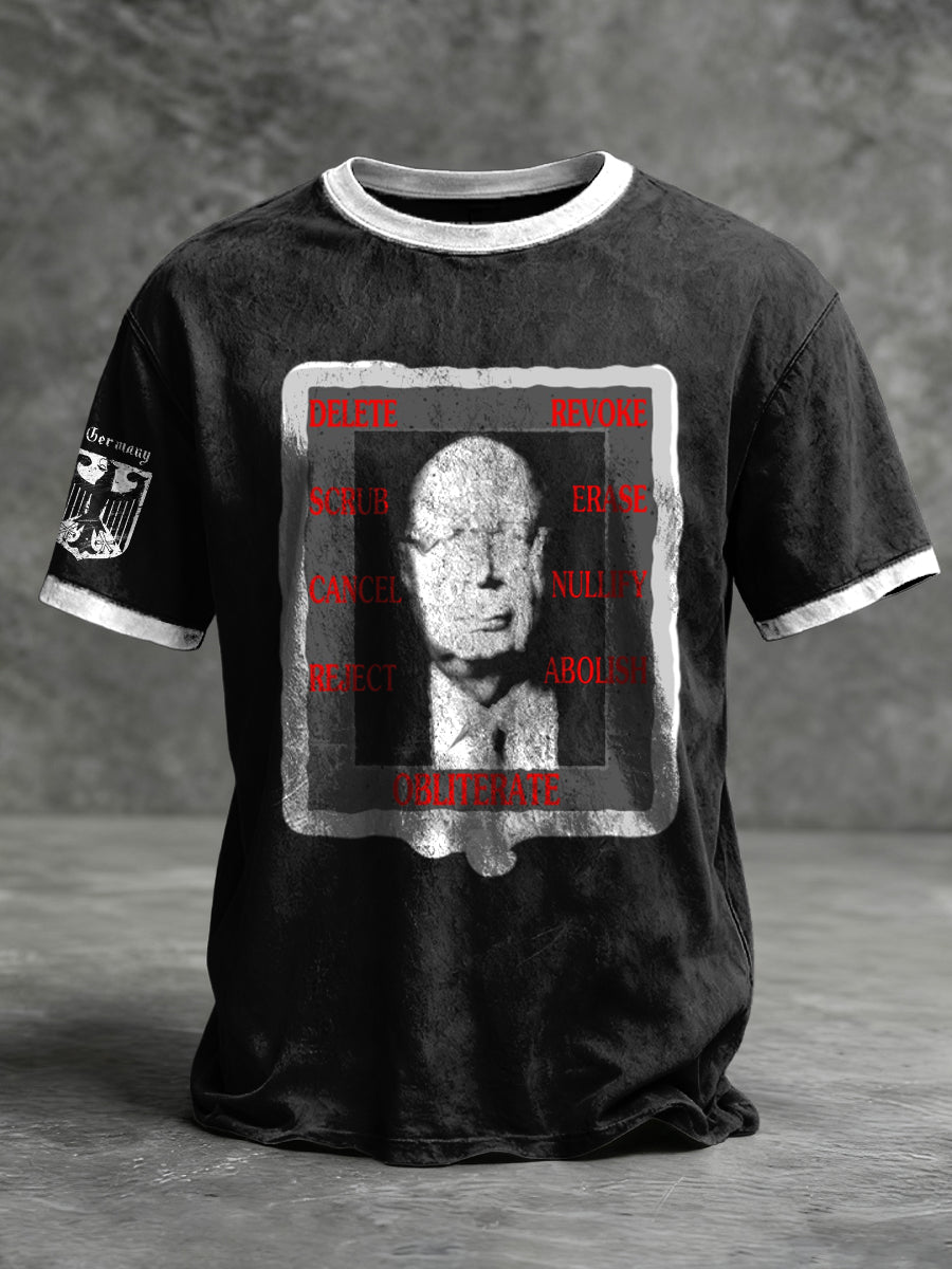 Kurzarm-T-Shirt mit großem Protest-Slogan für Männer