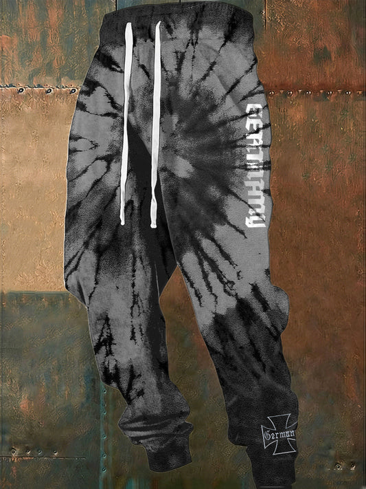 Herren Kantige schwarz-graue Krawatte "DEUTSCHLAND" Jogging hose