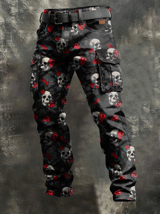 Herren-Retro-Urlaub Business-Kunstdruck Freizeit-Hose