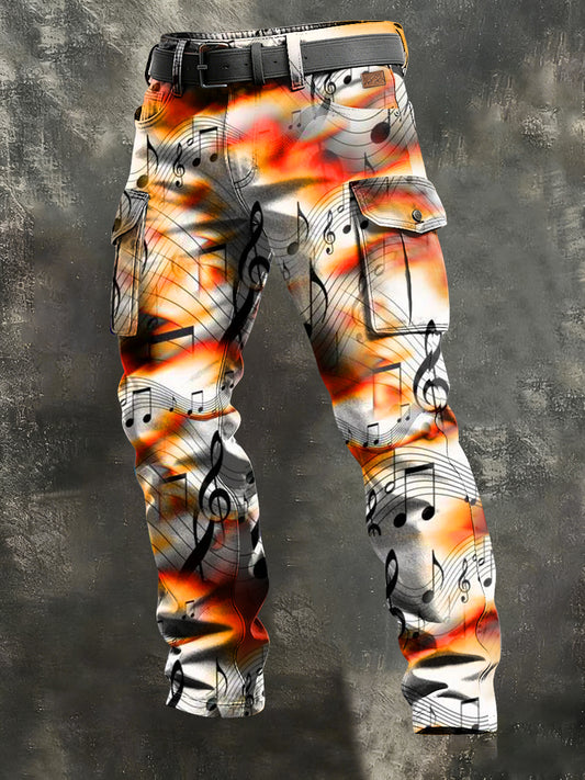 Herren-Retro-Urlaub Business-Kunstdruck Freizeit-Hose