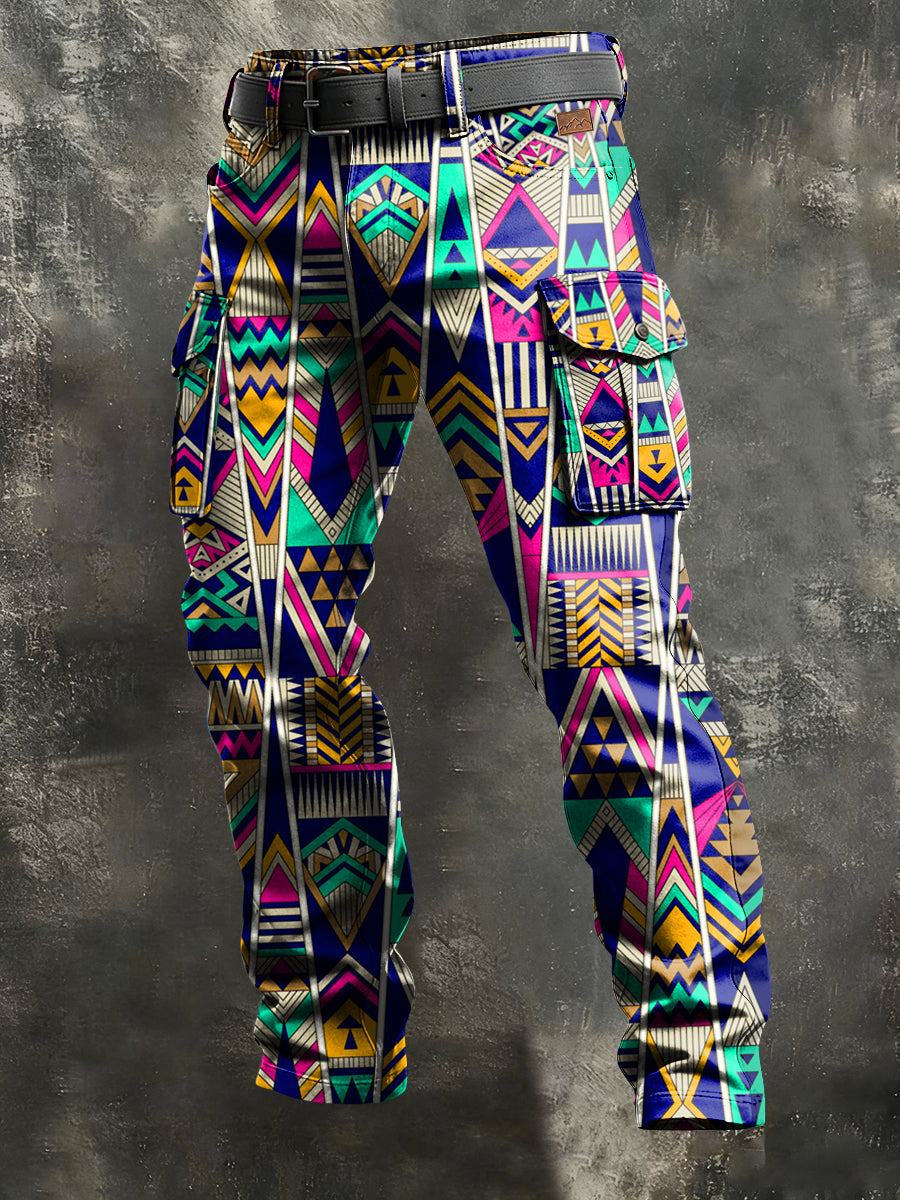 Herren-Retro-Urlaub Business-Kunstdruck Freizeit-Hose