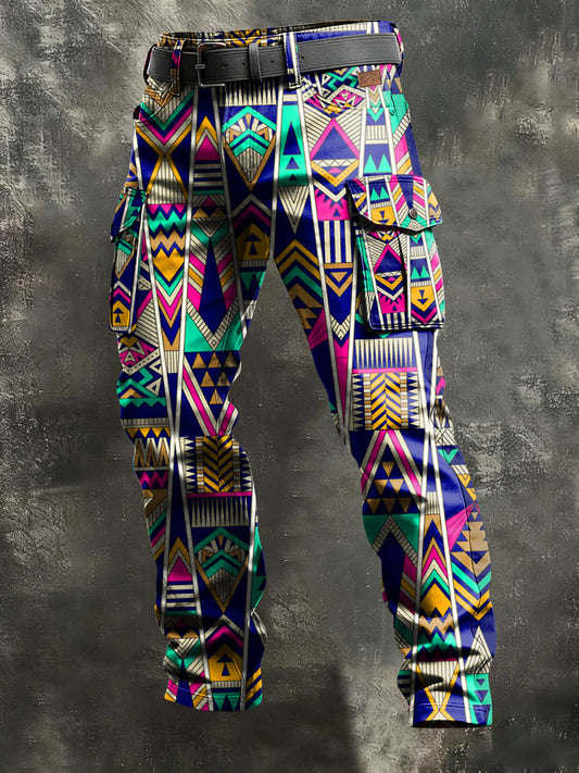 Herren-Retro-Urlaub Business-Kunstdruck Freizeit-Hose
