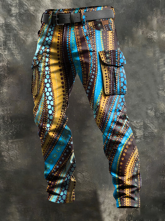 Herren-Retro-Urlaub Business-Kunstdruck Freizeit-Hose