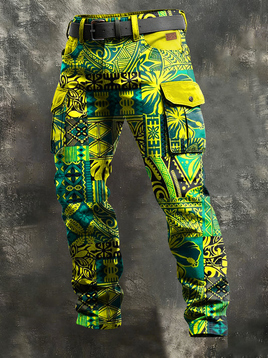 Herren-Retro-Urlaub Business-Kunstdruck Freizeit-Hose