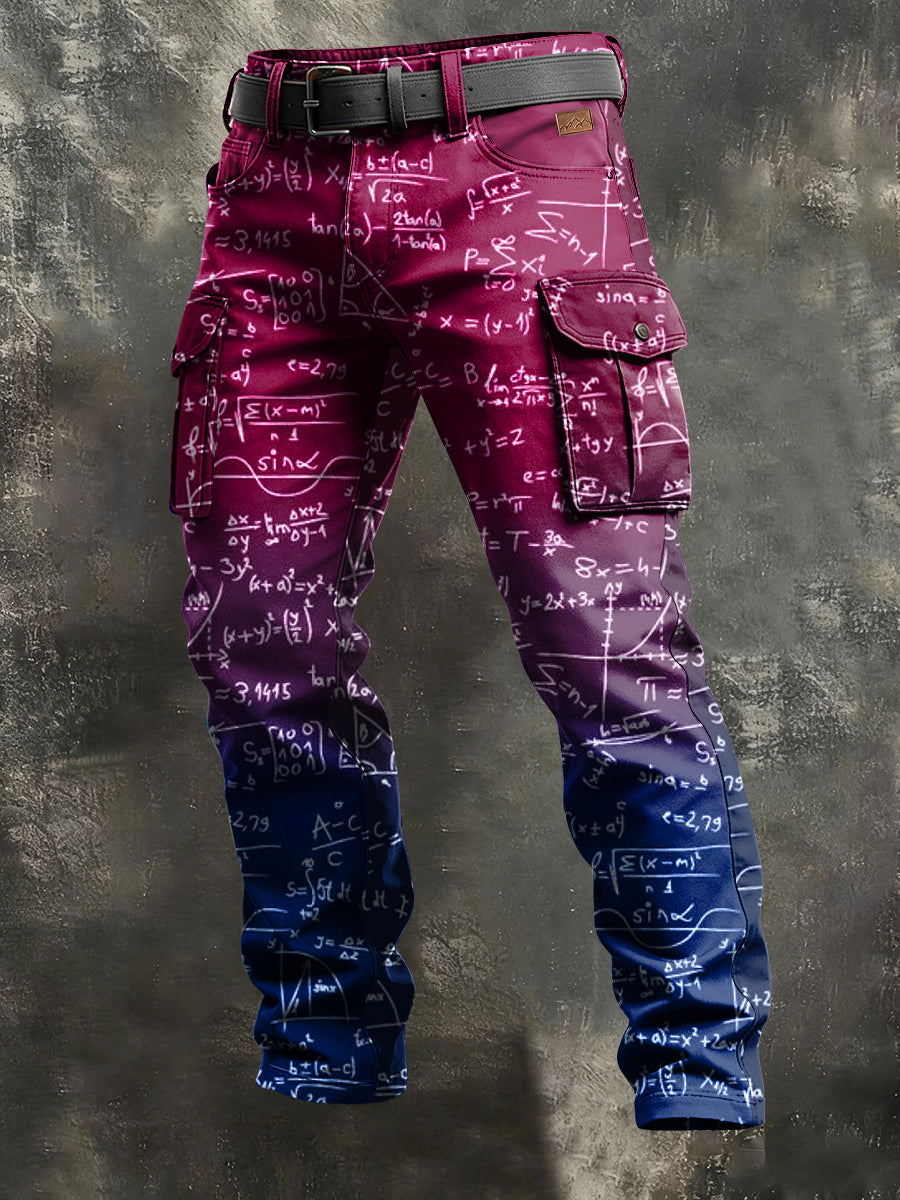 Herren-Retro-Urlaub Business-Kunstdruck Freizeit-Hose