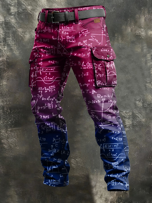 Herren-Retro-Urlaub Business-Kunstdruck Freizeit-Hose