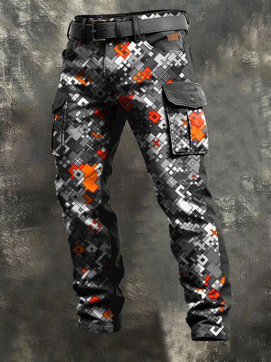 Herren-Retro-Urlaub Business-Kunstdruck Freizeit-Hose
