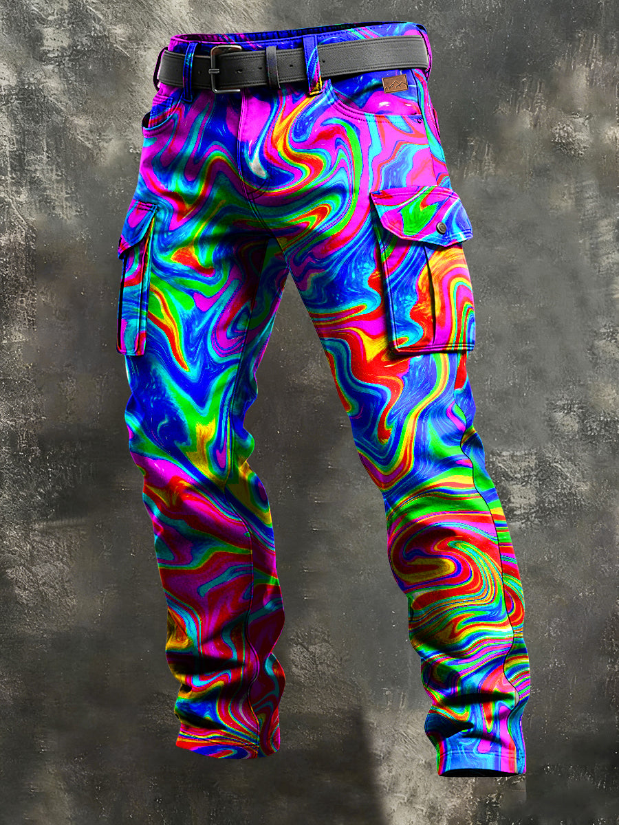 Herren-Retro-Urlaub Business-Kunstdruck Freizeit-Hose