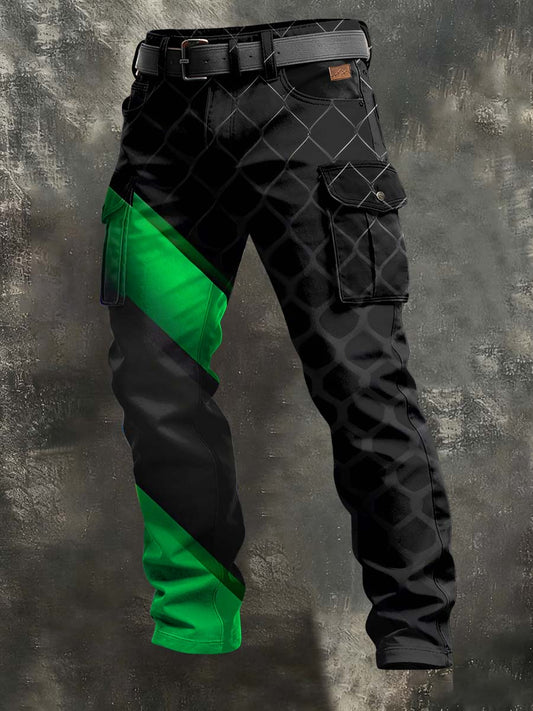Herren-Retro-Urlaub Business-Kunstdruck Freizeit-Hose