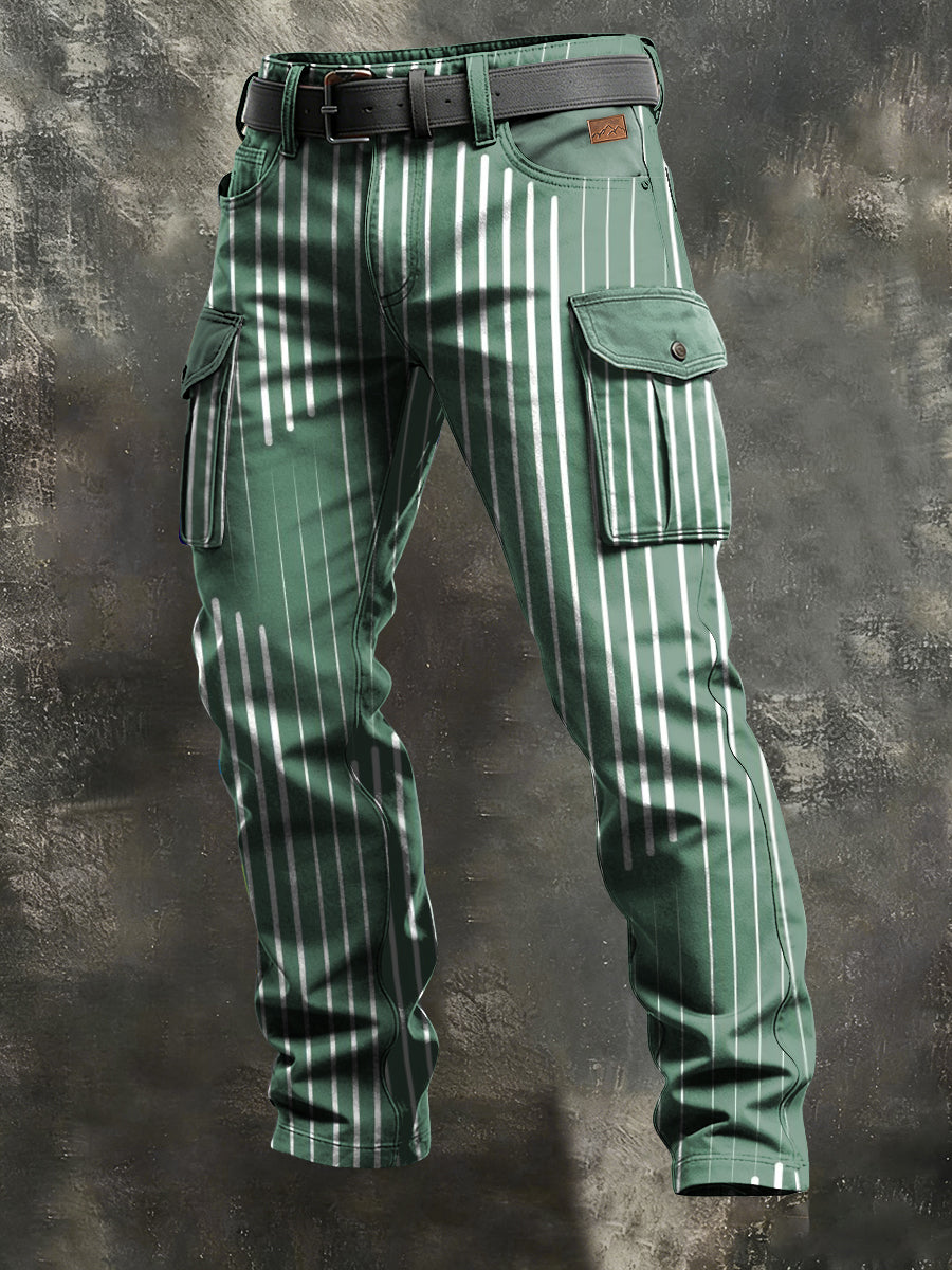 Herren-Retro-Urlaub Business-Kunstdruck Freizeit-Hose