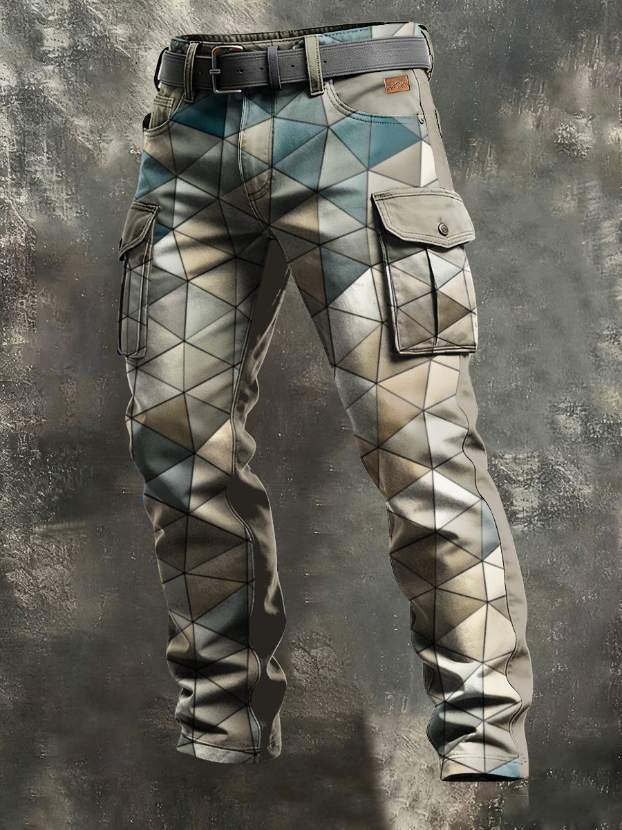 Herren-Retro-Urlaub Business-Kunstdruck Freizeit-Hose