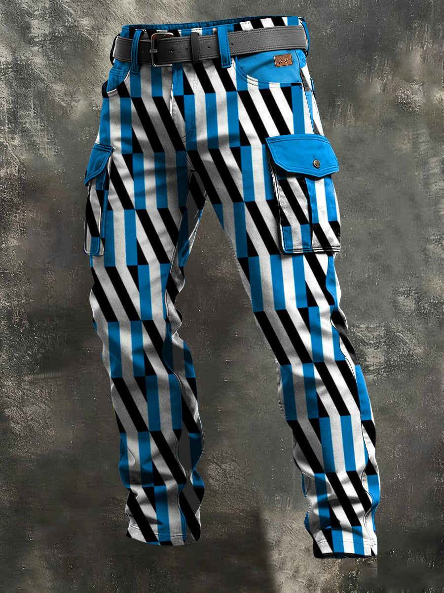 Herren-Retro-Urlaub Business-Kunstdruck Freizeit-Hose