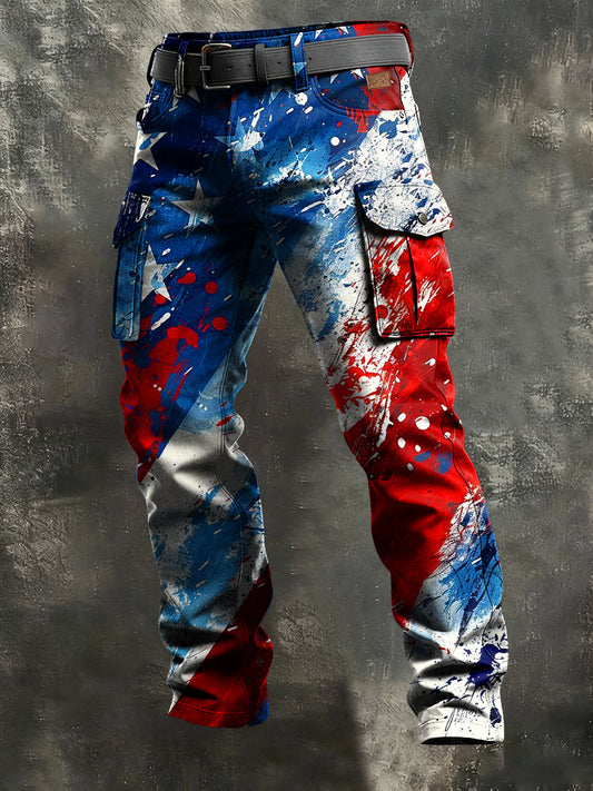 Herren-Retro-Urlaub Business-Kunstdruck Freizeit-Hose