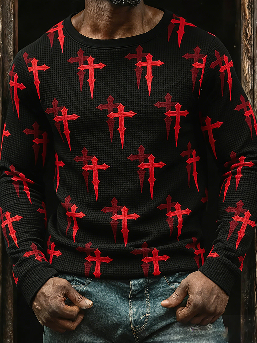 Herren Vintage Business Abstrakte Kunst Casual Top
