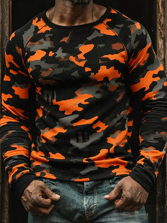 Herren Vintage Business Abstrakte Kunst Casual Top