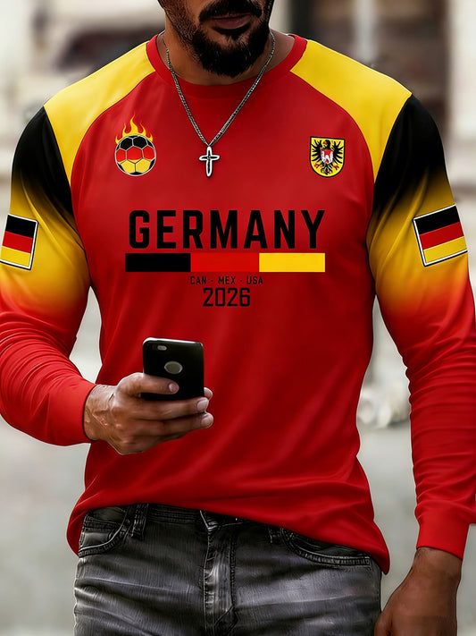 Männer Deutscher Fußball 2026 Unterstützer T-Shirt