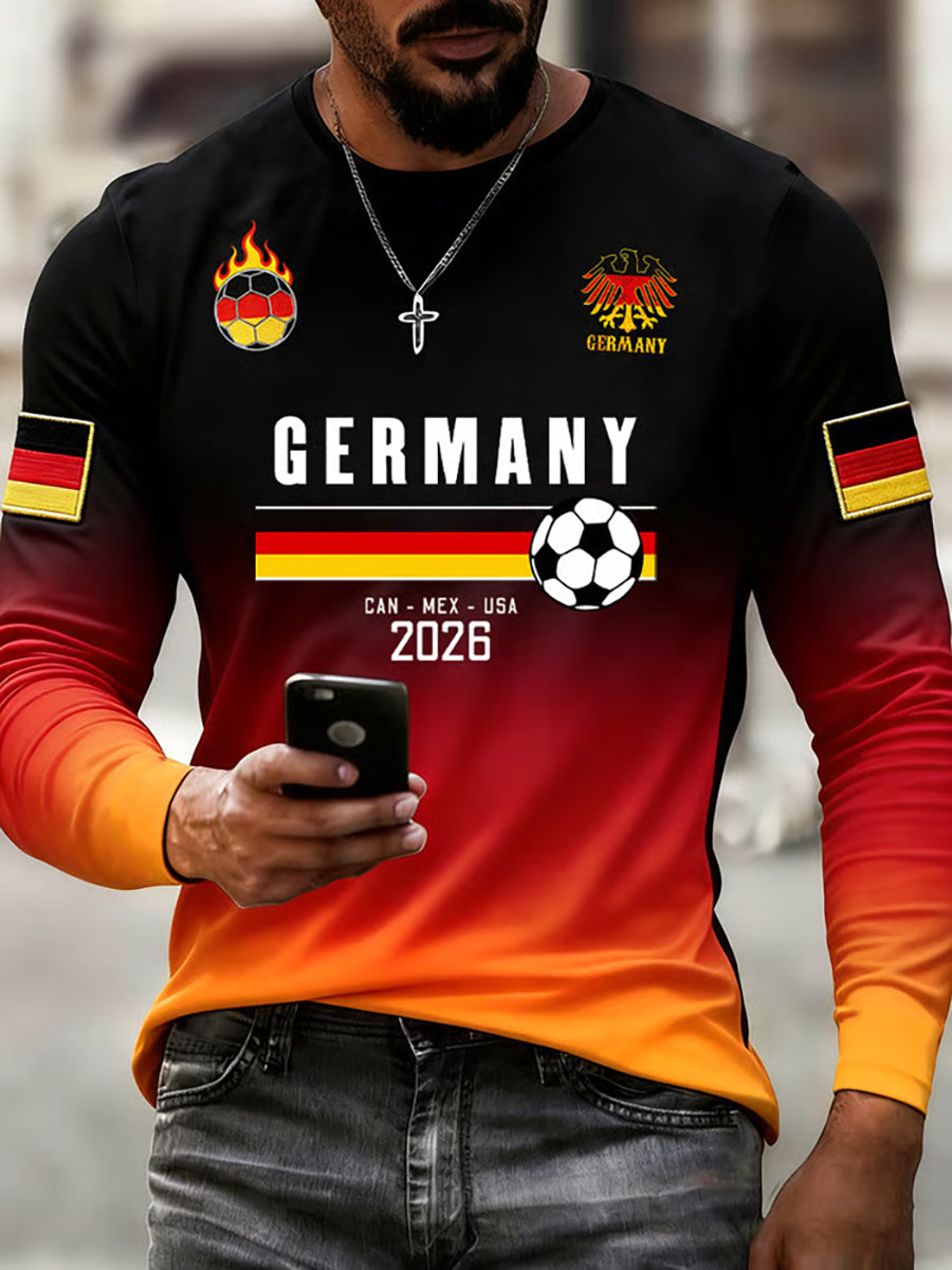 Männer Deutscher Fußball 2026 Unterstützer T-Shirt
