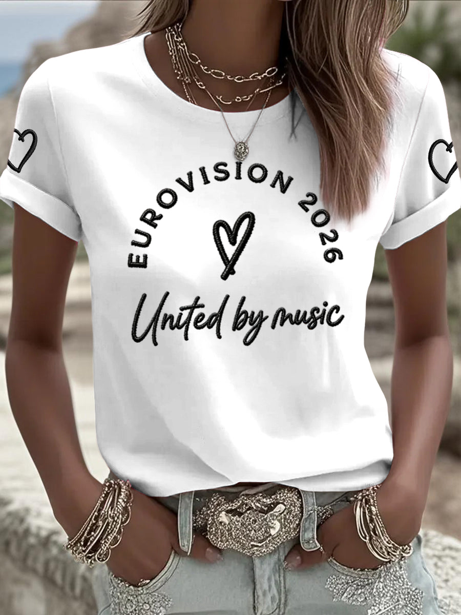 Damen Vintage Österreicher 2026 Gesangs wettbewerb Kunst & Freizeit T-Shirt