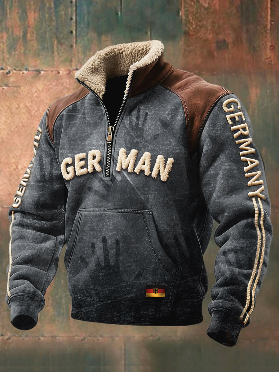 Herren-Sweatshirt mit deutschem Kreativ text, lässig