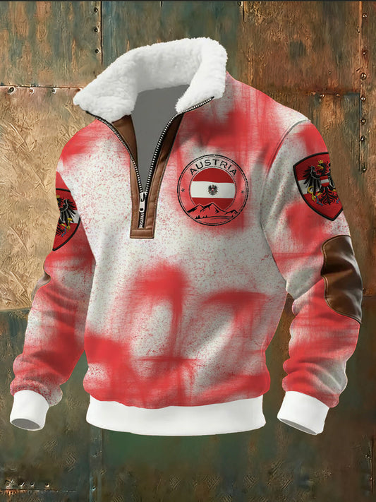Herren-Sweatshirt mit österreichisch inspirierten Aufdruck