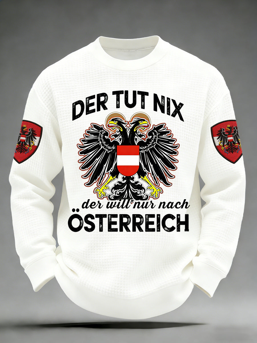 Langärmliges Herren hemd mit österreichisch inspirierter Print