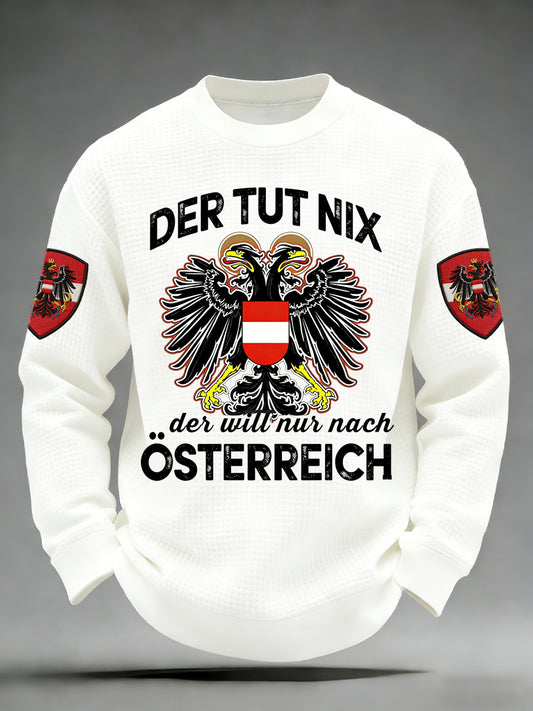 Langärmliges Herren hemd mit österreichisch inspirierter Print