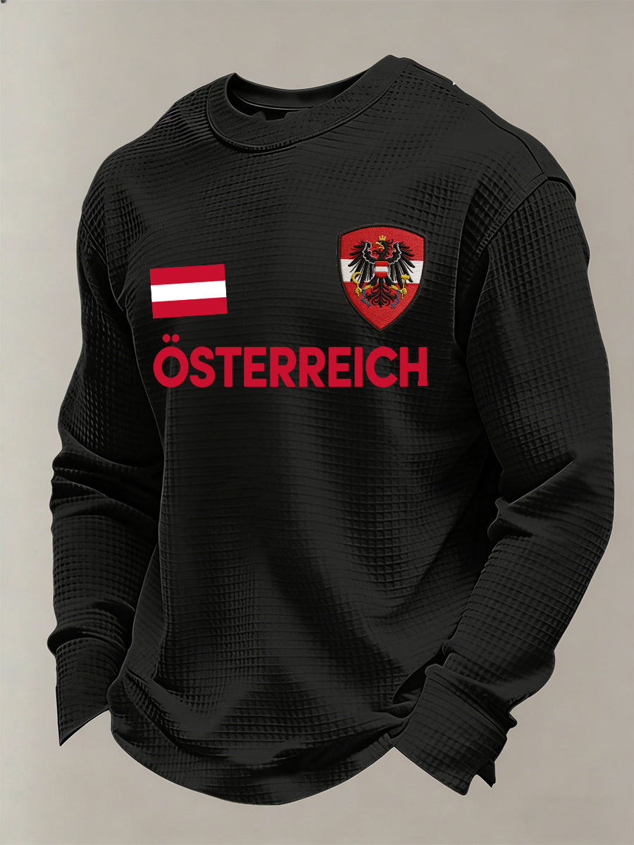 Langärmliges Herren hemd mit österreichisch inspirierter Print