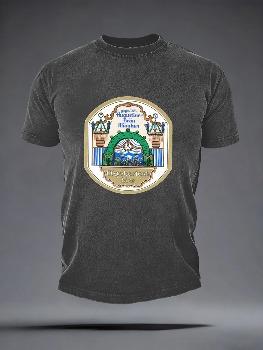 Herren Bier liebhaber München Oktoberfest Print T-Shirt