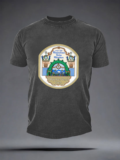 Herren Bier liebhaber München Oktoberfest Print T-Shirt
