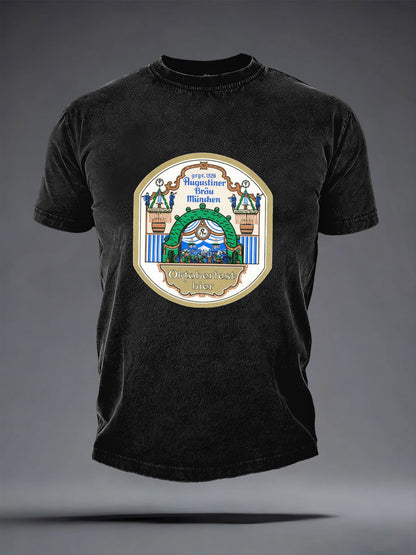 Herren Bier liebhaber München Oktoberfest Print T-Shirt