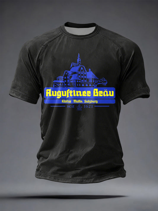 Herren Bier Liebhaber München Oktoberfest Print T-Shirt