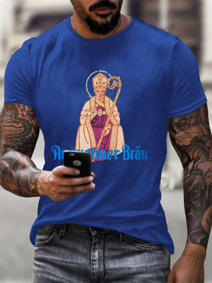 Herren Bier Liebhaber München Oktoberfest Print T-Shirt