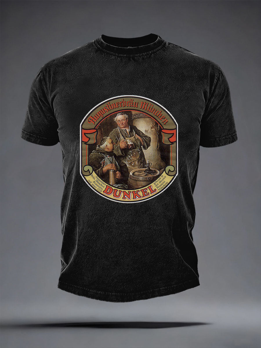Herren-Bierliebhaber-T-Shirt mit kurzen Ärmeln