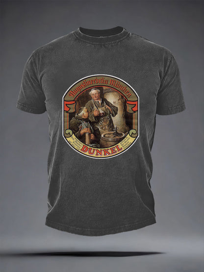 Herren-Bierliebhaber-T-Shirt mit kurzen Ärmeln