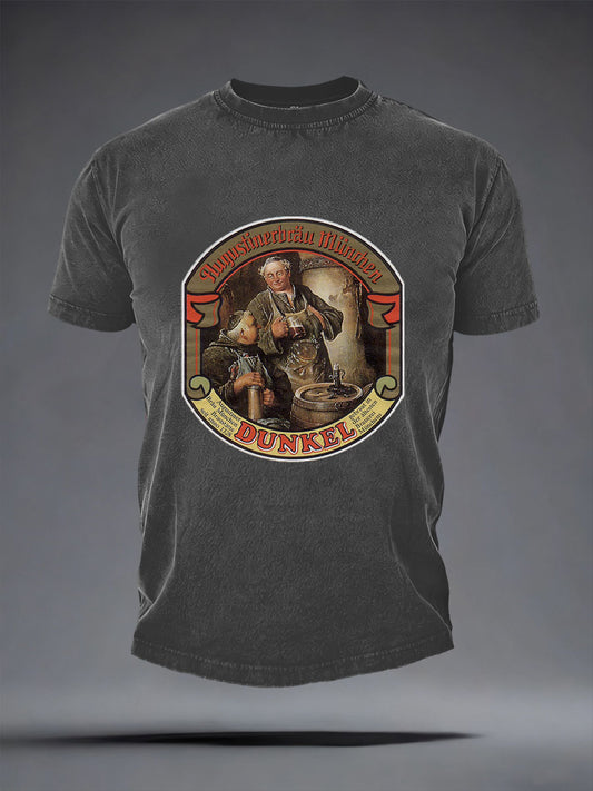 Herren-Bierliebhaber-T-Shirt mit kurzen Ärmeln
