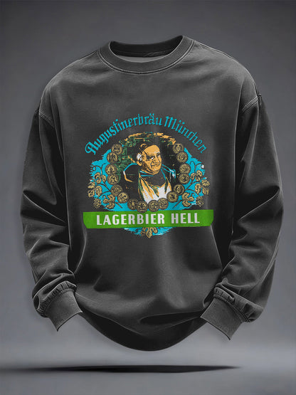 Herren Bier liebhaber Sweatshirt mit Rundhals ausschnitt