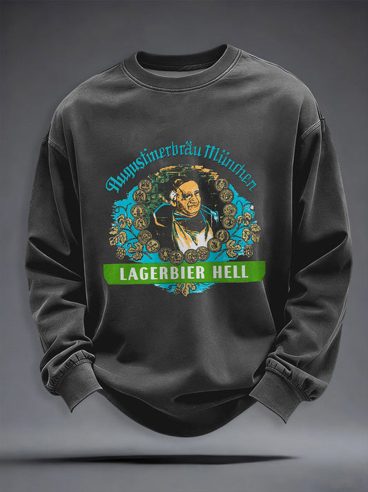 Herren Bier liebhaber Sweatshirt mit Rundhals ausschnitt